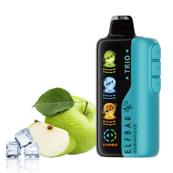 Elf Bar Trio 40000 Sour Apple Ice (Кислое яблоко со льдом) trio40008 фото